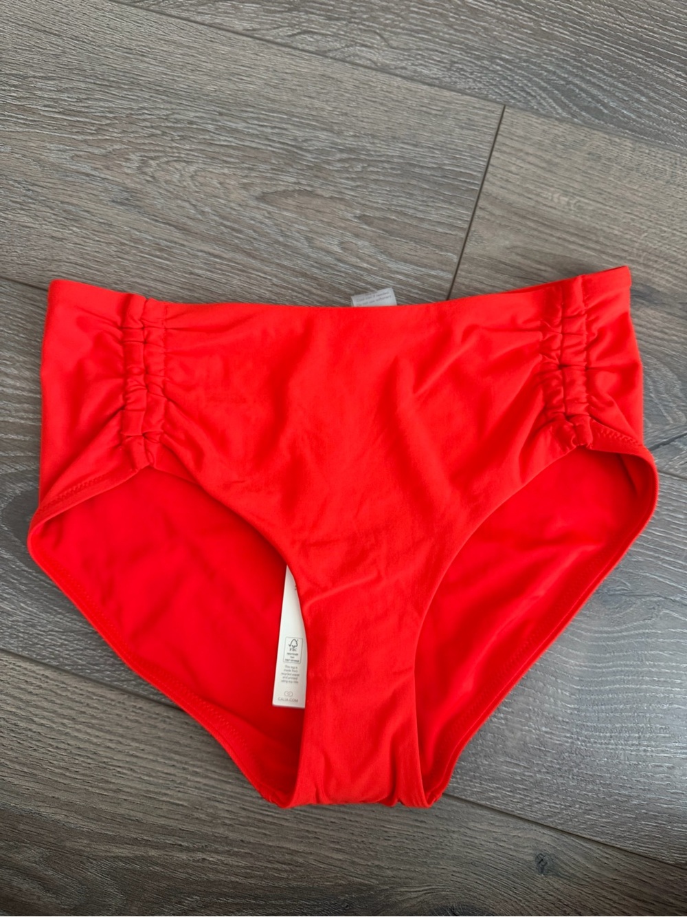 Women’s Calia XS Bright Red Swim Bottoms - Classic High Waist BIKINI